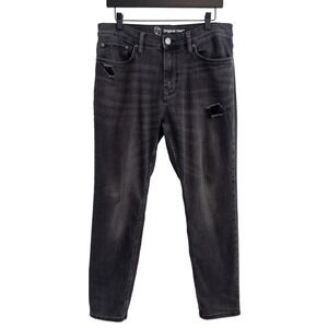 Original Use Slim Taper Mens 32x30 Black Distressed Jeans Goth Skater Grunge